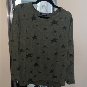 Buffalo David Bitton Olive Star Print Sweater